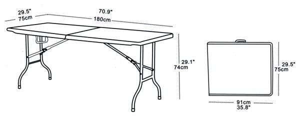 1.8m Folding Table