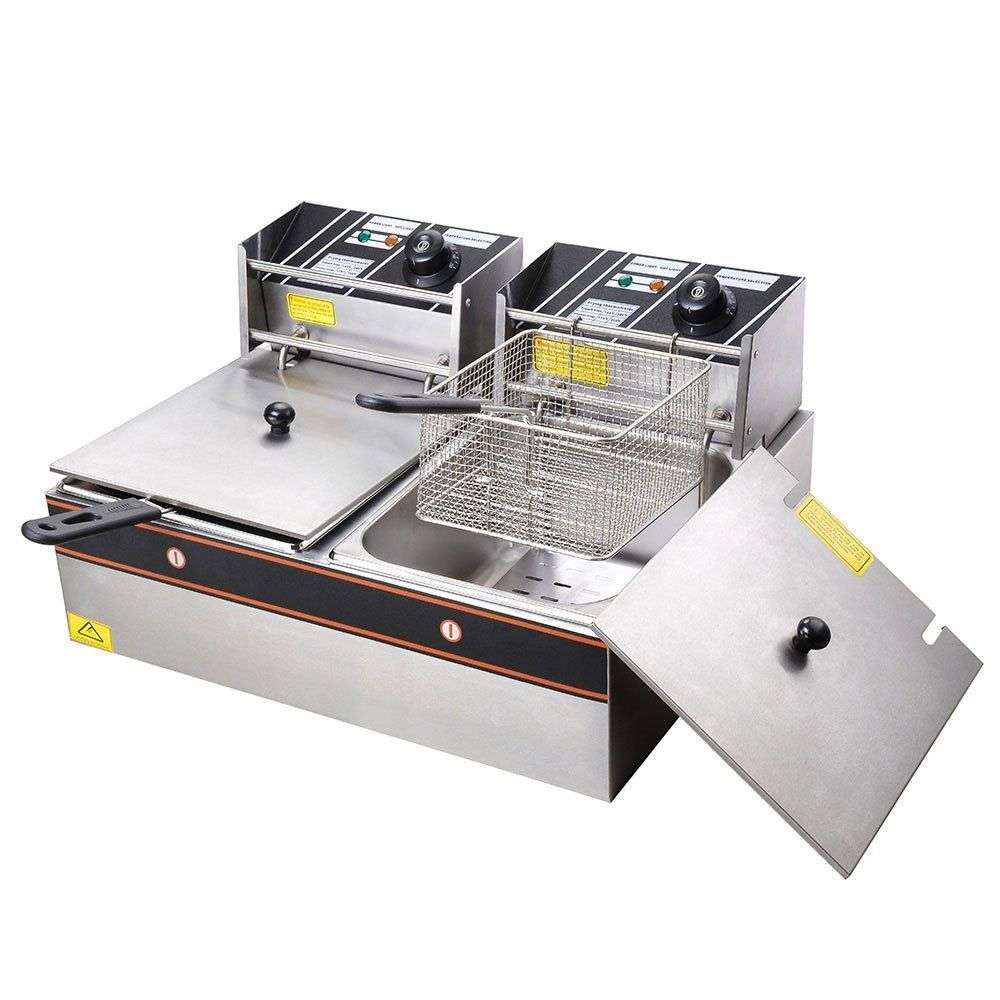 Ideal 10L Stainless Steel 2-Tank Electric Fryer