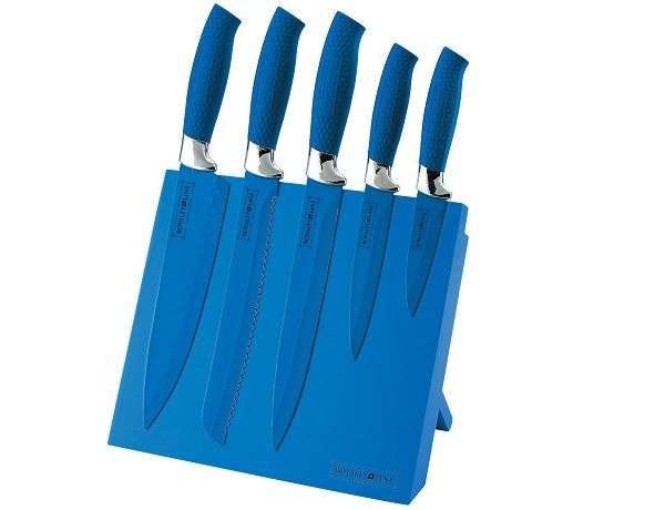 Royalty Line - 5 Pieces Non-Stick Coating Knife Set with Magnetic Stand (READ THE DESCRIPTION)