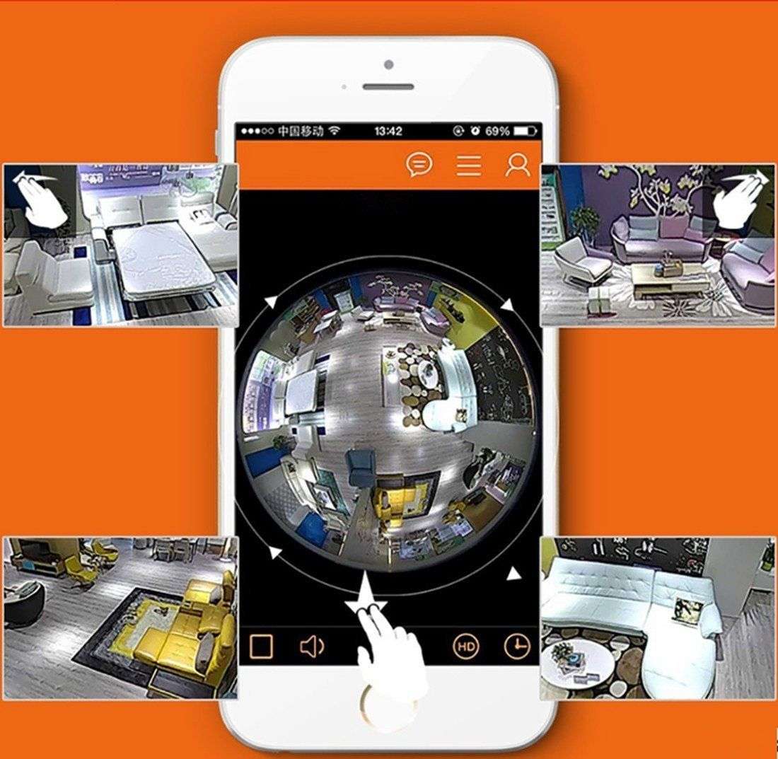 Led Light Bulb With Wireless 360 Degree IP Camera