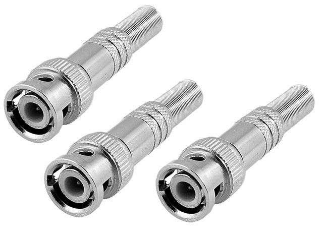 100 X RG59 BNC Male Connector to Coaxial Cable