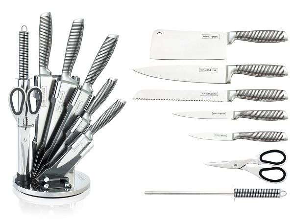 Royalty Line 8 Pieces Stainless Steel Knife Set with Stand (READ THE DESCRIPTION)
