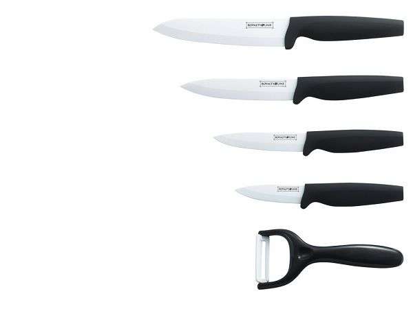 Royalty Line -  4 Piece Ceramic Coating Knife Set with Stand (READ THE DESCRIPTION)