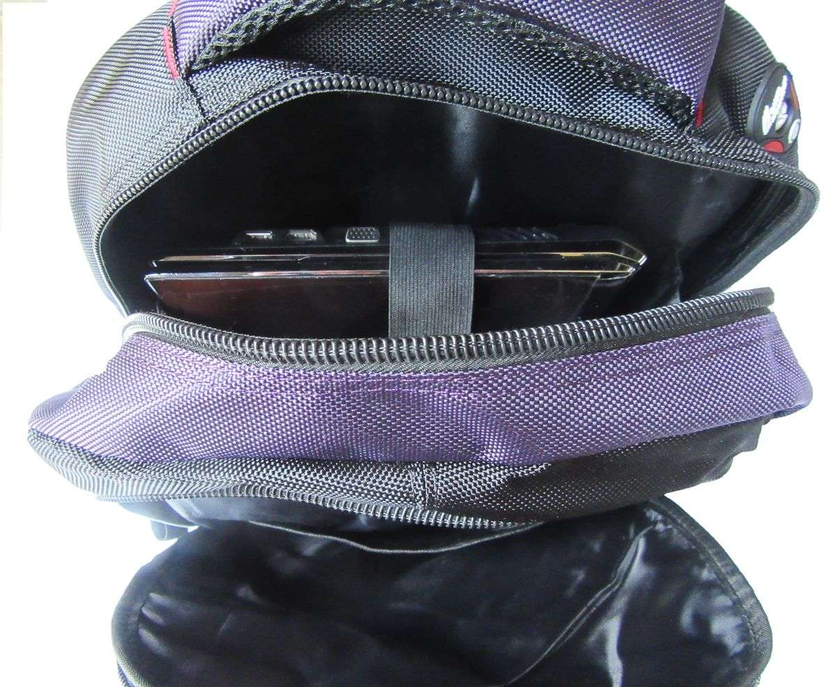 Camel Mountain Laptop Backpack - Black & Purple