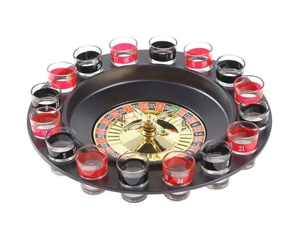 Shot glass roulette drinking game