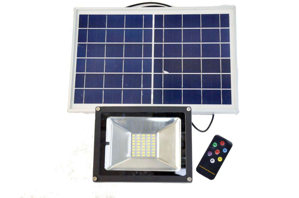 30W Solar Flood Light and Remote (DISPLAY MODEL)