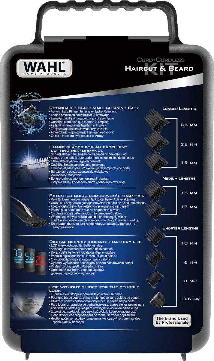 Wahl Rechargeable LCD Hair Clipper Beard Kit