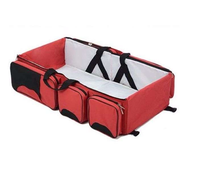 2 in 1 Travel Baby Bed & Bag - Red (READ THE DESCRIPTION)