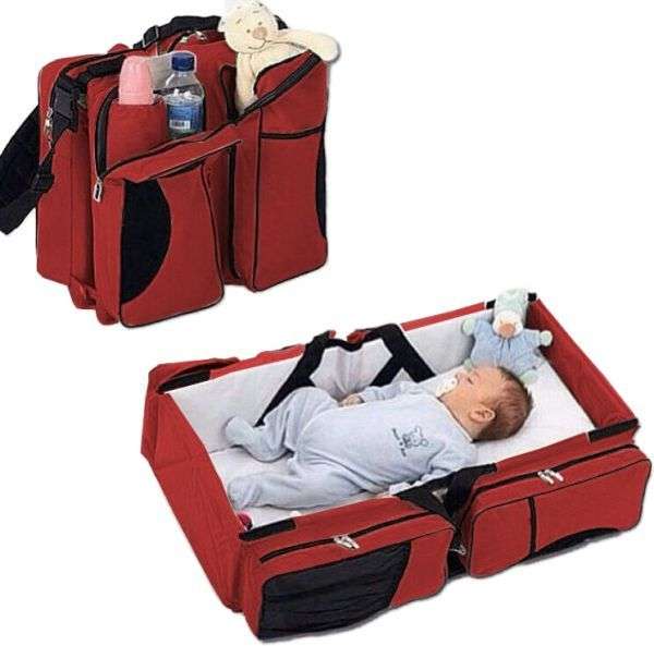 2 in 1 Travel Baby Bed & Bag - Red (READ THE DESCRIPTION)