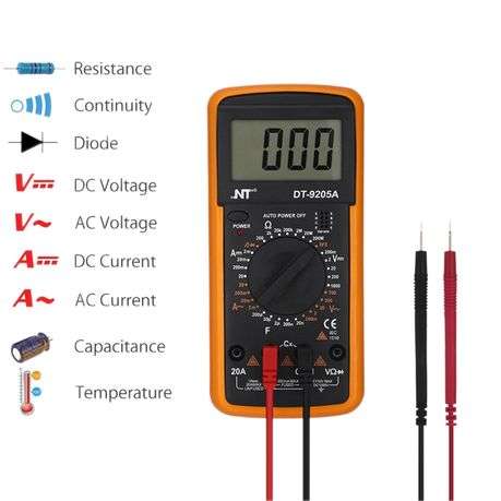 Digital DT-9205A Multi-Meter AC/DC Voltage Tester