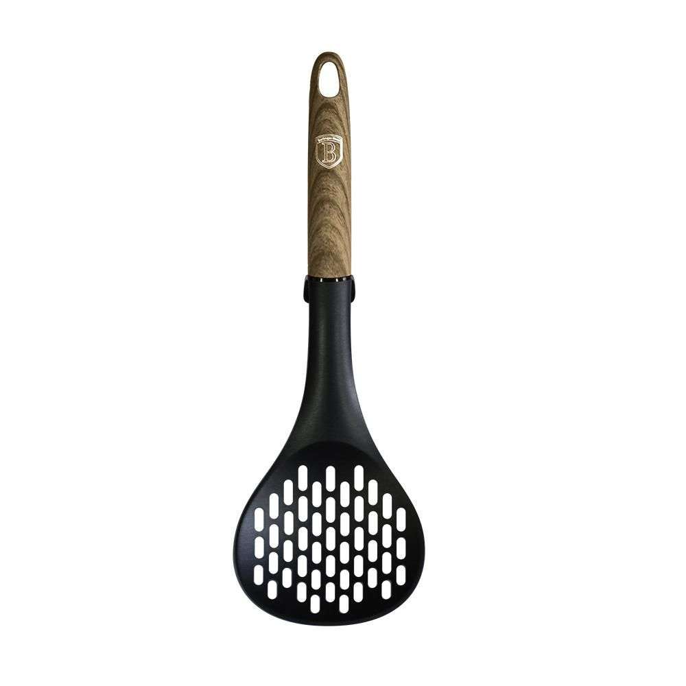 BERLINGER HAUS EBONY MAPLE NON-STICK SKIMMER SPOON (SECOND HAND)(WOOD COLOUR IS LIGHT)
