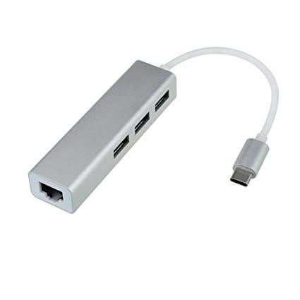 3 port USB 3.0 HUB with Ethernet & Type-C