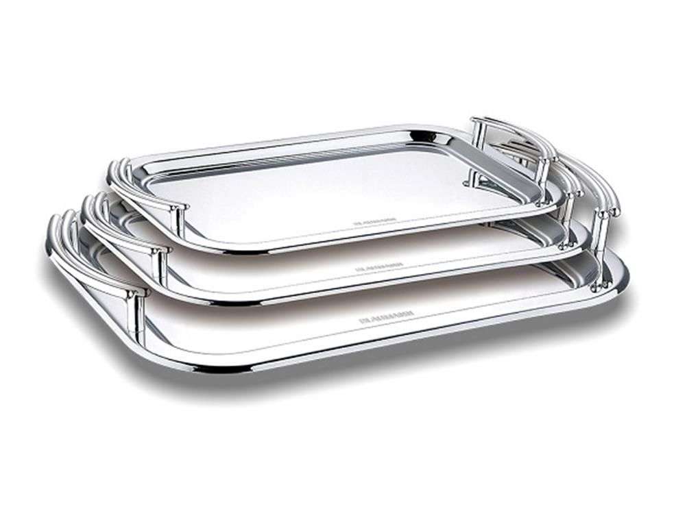 Blaumann 3 Pieces Stainless Steel Serving Tray Set (READ THE DESCRIPTION)