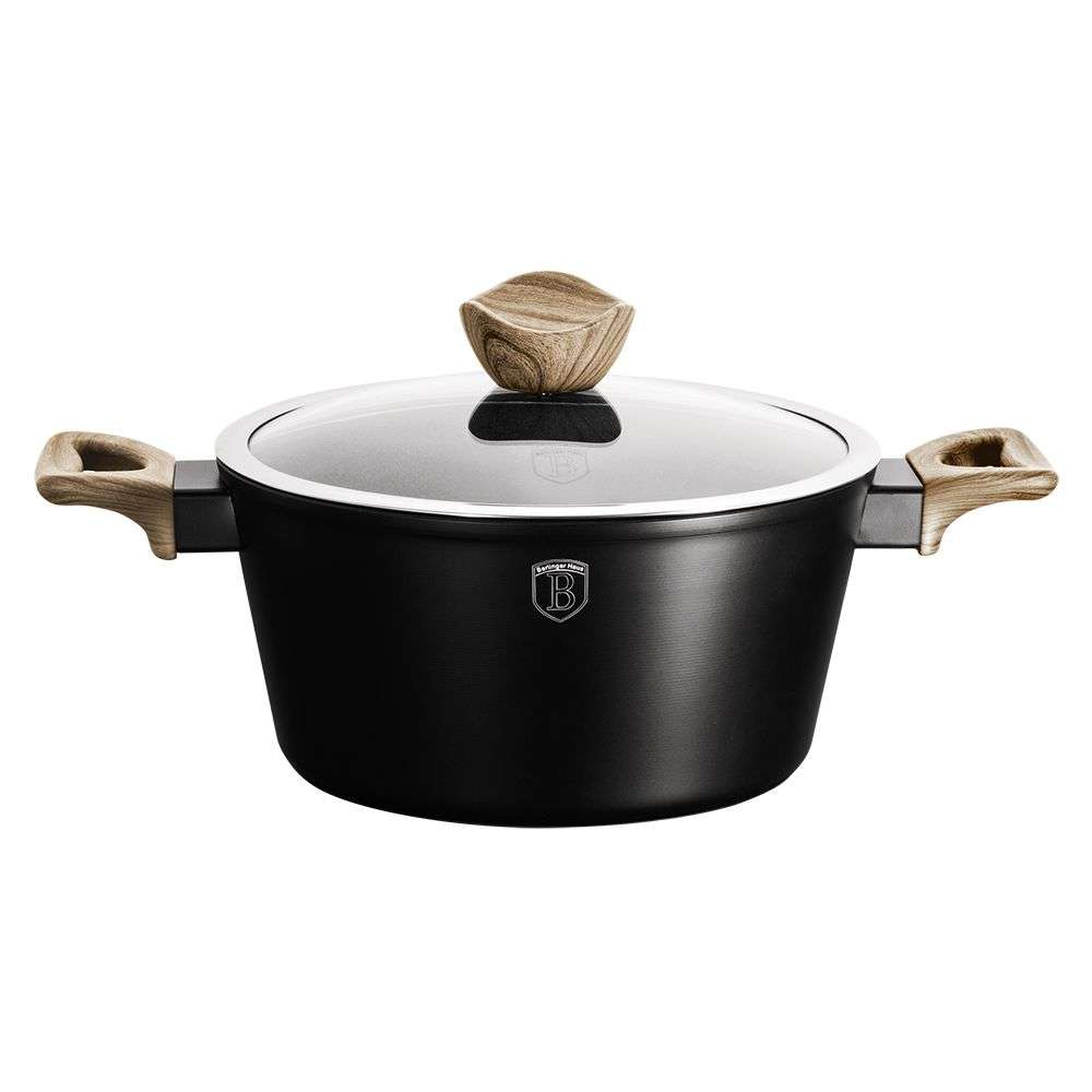 Berlinger Haus - 28 cm Marble Coating Casserole without Lid - EBONY ROSE MAPLE(SECOND HAND)(NO LID)