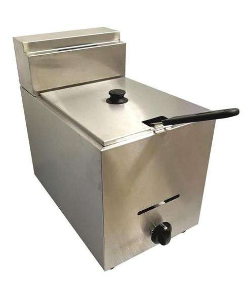 Ideal 5 Litres Stainless Steel Single Tank Gas Deep Fryer  (DISPLAY MODEL)