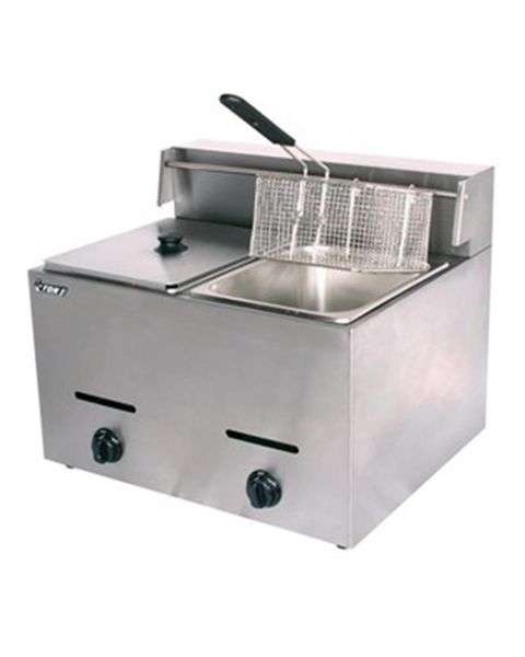 Ideal Stainless Steel 10 Litre 2-Tank 2-Basket Gas Fryer