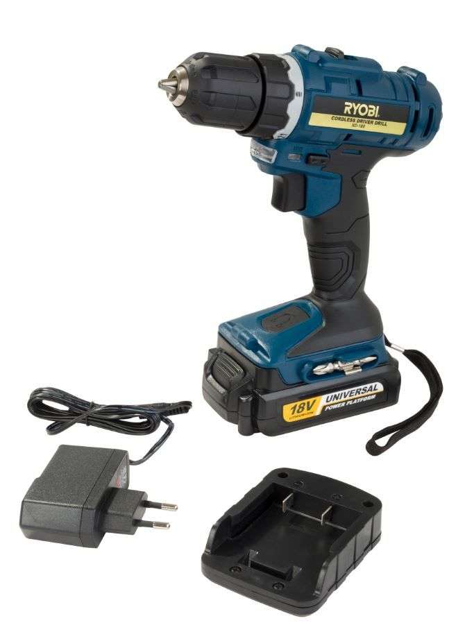 Ryobi 18V XD-180 Li-Ion Cordless Driver Drill incl charger & battery
