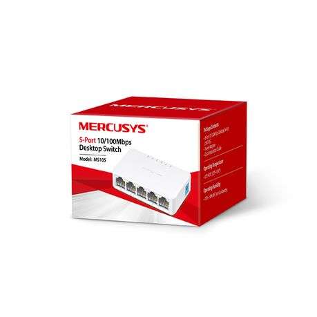 Mercusys - MS105 5-Port Fe Ethernet Desktop Switch - Mercusys - MS105 5-Port Fe Ethernet Desktop ...