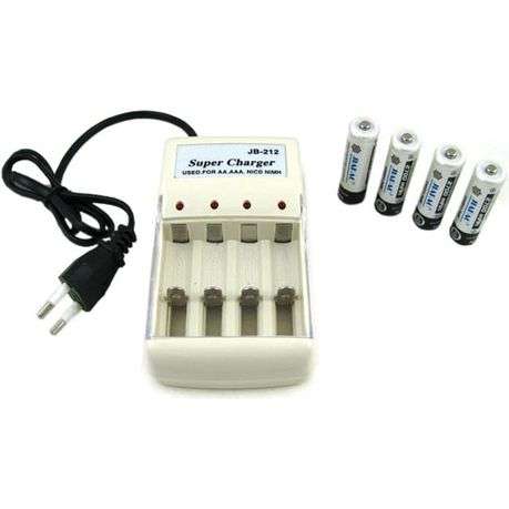 LED power charger for AA and AAA with 4pcs Rechargeable Batteries