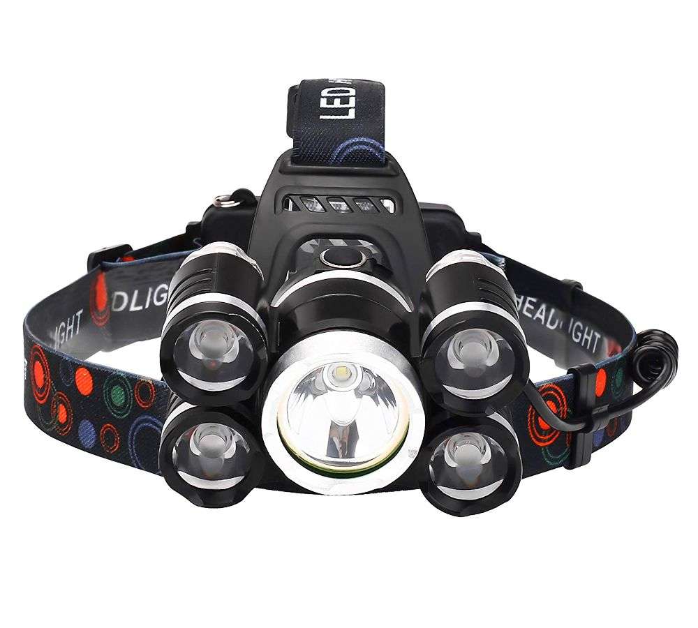 Rechargeable LED Headlight Zoom Head Lamp