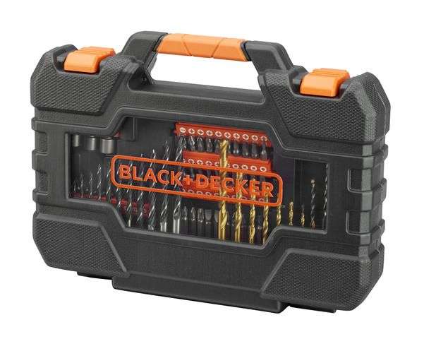 Black & Decker - Drill Driver Bit Set with Easy Grip Case - Set of 104 - Titanium