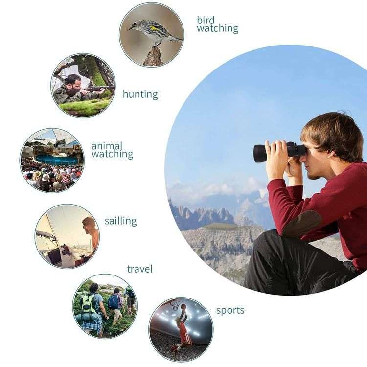 Mix Box 8 x 40 125m/1000m Binoculars For Outdoor Hunting