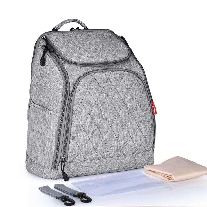 Multi-Functional Diaper Bag - Grey (READ THE DESCRIPTION)