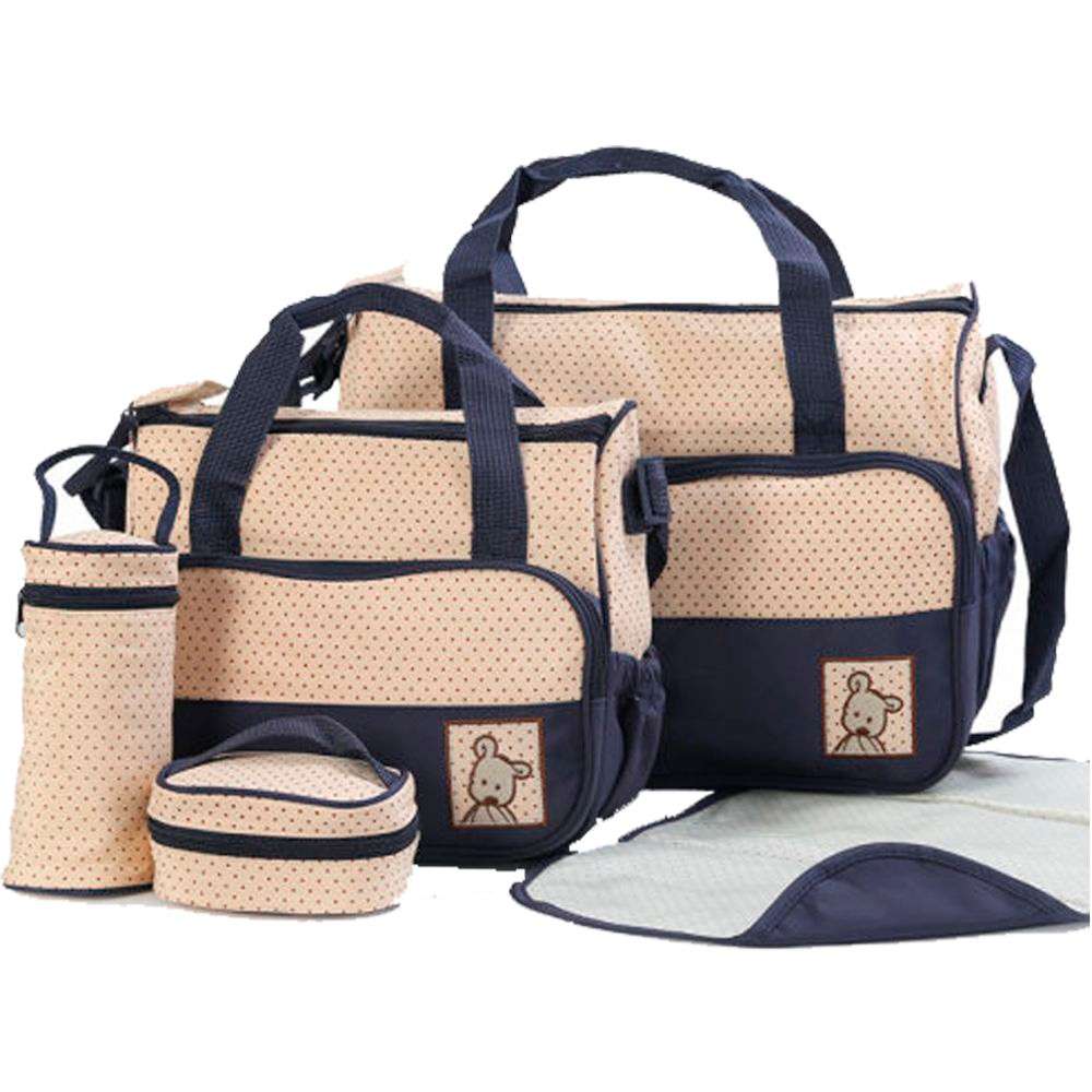 5 in 1 BABY DIAPER BAG ( NAVY BLUE )