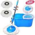 Rotating 360° Magic Spin Mop And Plastic Bucket Set-Purple