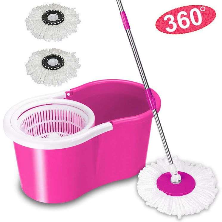 Rotating 360 Spin Mop And Plastic Bucket Set