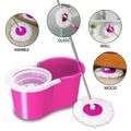 Rotating 360° Magic Spin Mop And Plastic Bucket Set-Purple