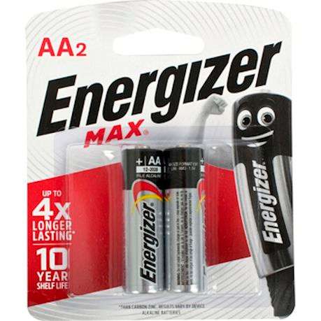 Energizer - 1.5v MAX Alkaline AA Battery Card 2 - Energizer - 1.5v MAX Alkaline AA Battery Card 2
