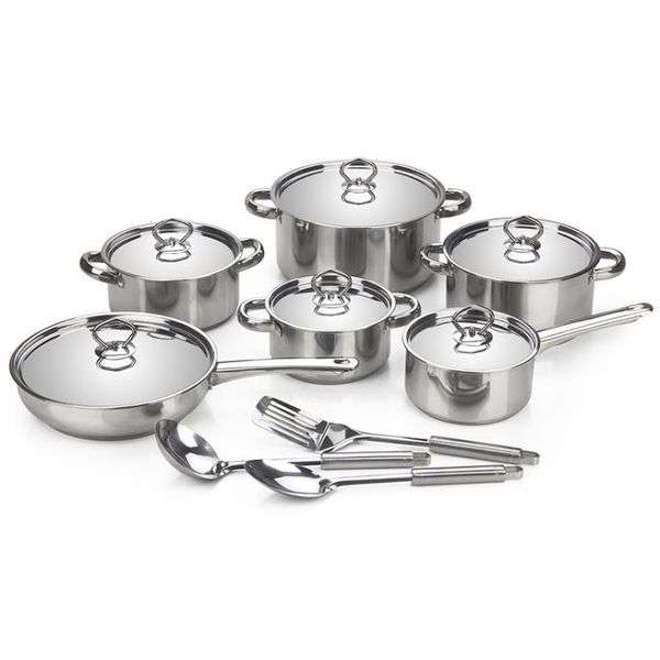 15 Pieces Stainless Steel Cookware Set