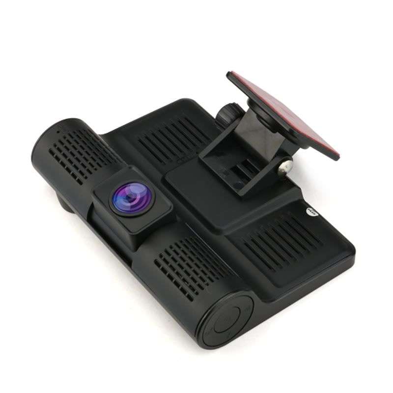 1080P Triple Lens Large Display Dash Cam with Rearview Cam