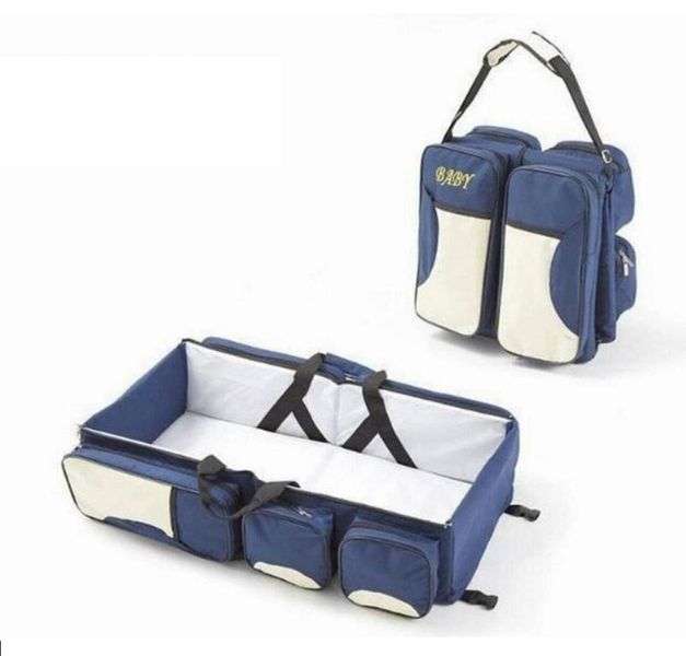2 in 1 Travel Baby Bed & Bag - Navy (READ THE DESCRIPTION)