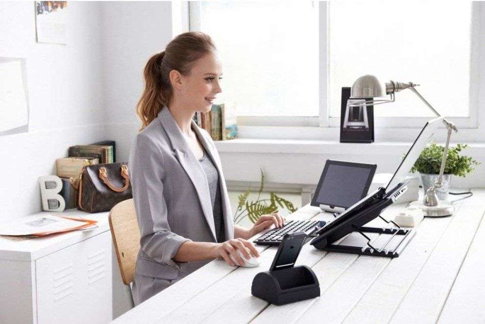 ErgoStand Adjustable Laptop Cooling Pad Stand with Fan