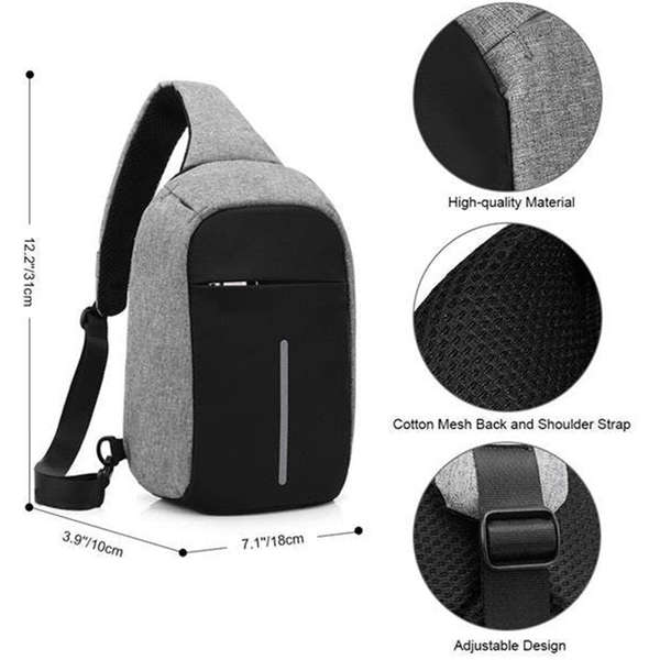 Anti-Theft Crossbody Bag with USB Charging Port