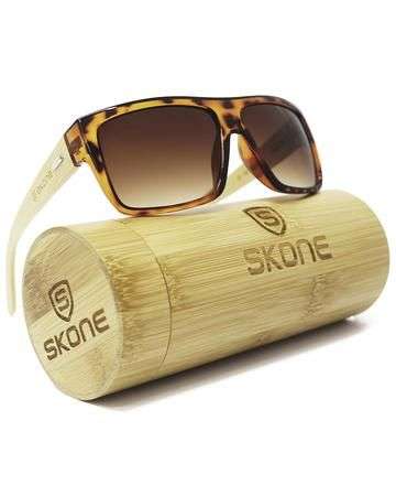 Skone Kaua'i Tortoise Shell UV400 Protection Bamboo Sunglasses