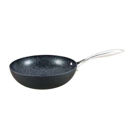Herenthal 26cm Marble Coating Wok - Black-(DISPLAY MODEL)