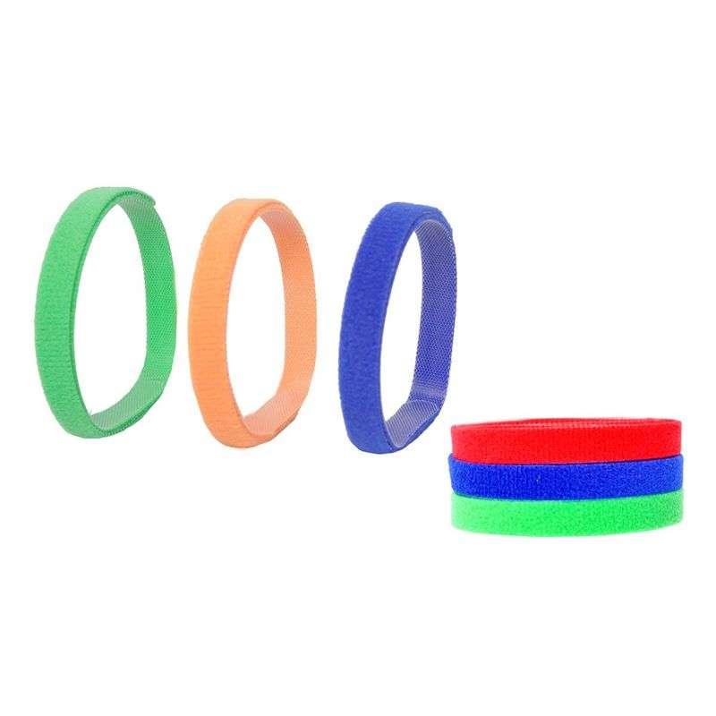 DHAO-12 Pics Adjustable Hook & Loop Collars in 12 Colors Pet Dogs/Cats - M