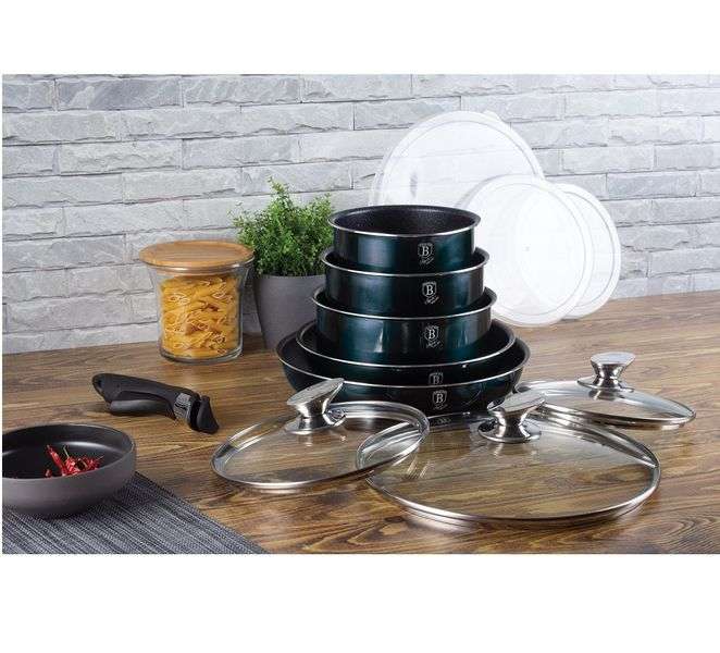 Berlinger Haus 12 Pieces Marble Coating Cookware Set - Aquamarine (DISPLAY MODEL)
