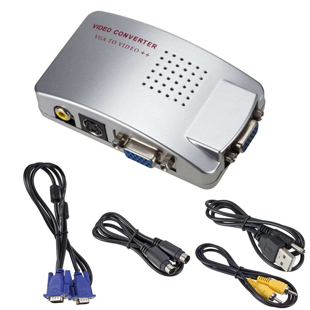 High Resolution VGA to TV Video AV Converter Box