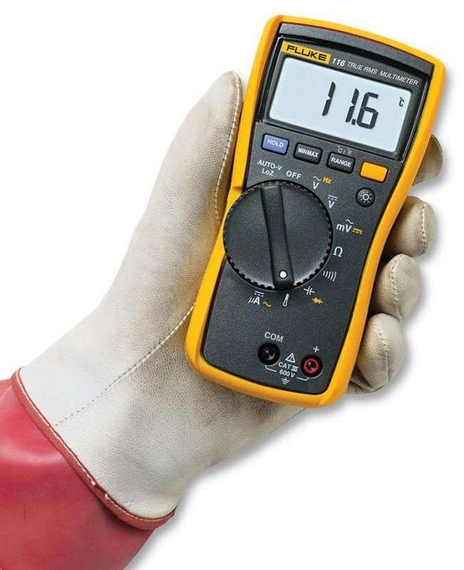 FLUKE 116 -HVAC Digital Multimeter, 110 Series, 6000 Count, True RMS,