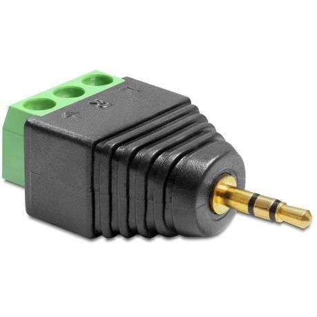 Delock - 2.5mm Stereo Jack M Terminal Block (65420) - Delock - 2.5mm Stereo Jack M Terminal Block...