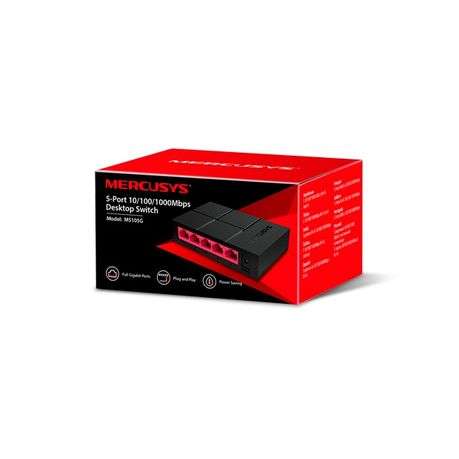 Mercusys - Tp-Link - Mercusys MS105G 5-Port Gigabit Desktop Switch - Mercusys - Tp-Link - Mercusy...