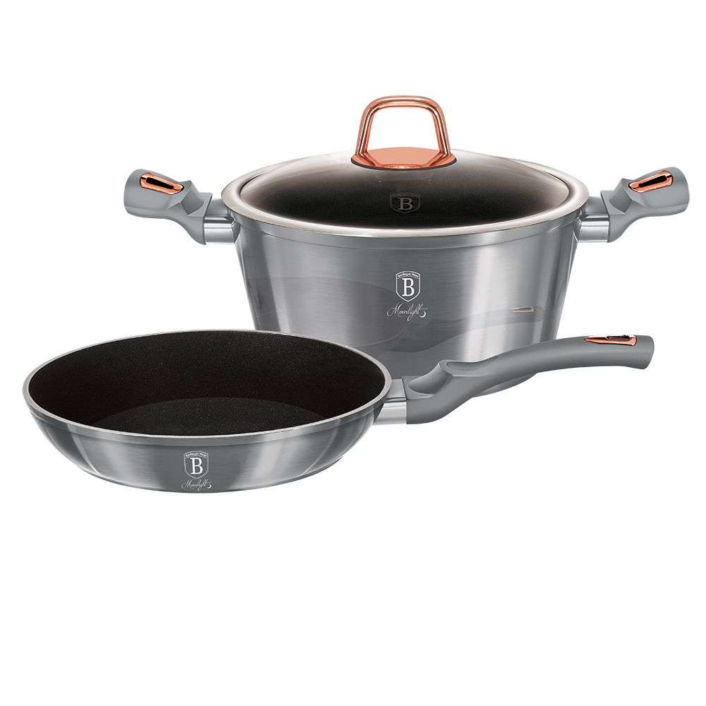 Berlinger Haus 3 Pieces  Marble Coating Induction Cookware Set - Carbon (DISPLAY MODEL)