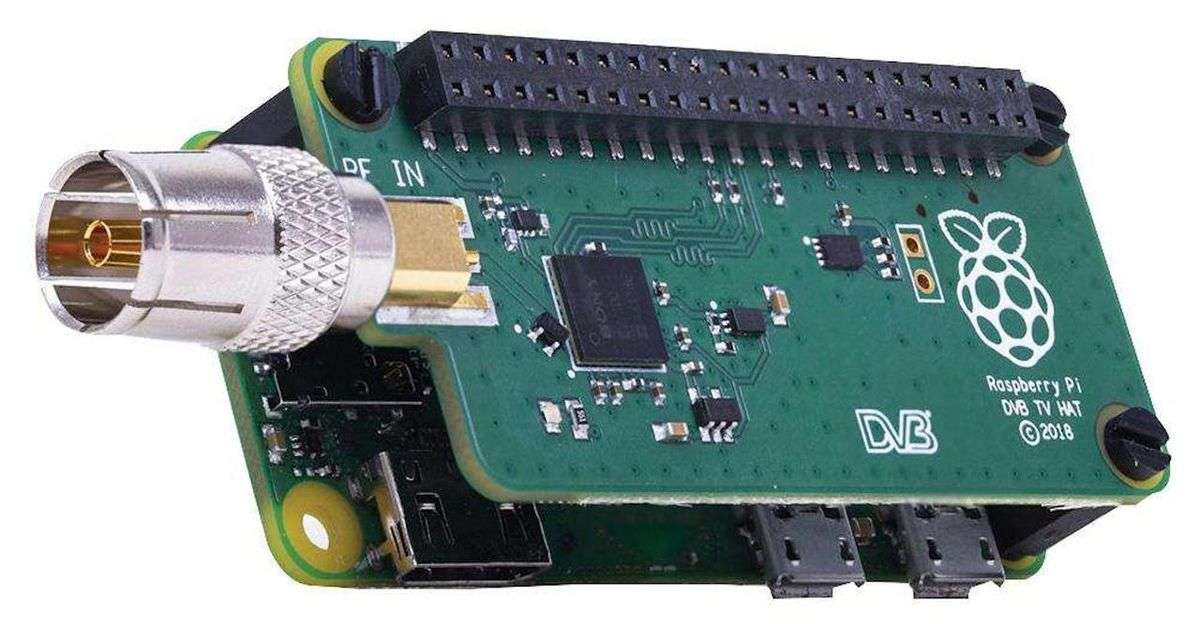 TV HAT For Raspberry Pi, Digital TV Tuner DVB-T2, Network Streaming