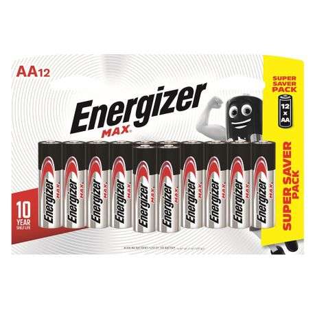 Energizer - 1.5v MAX Alkaline AA Battery Card 12 - Energizer - 1.5v MAX Alkaline AA Battery Card 12