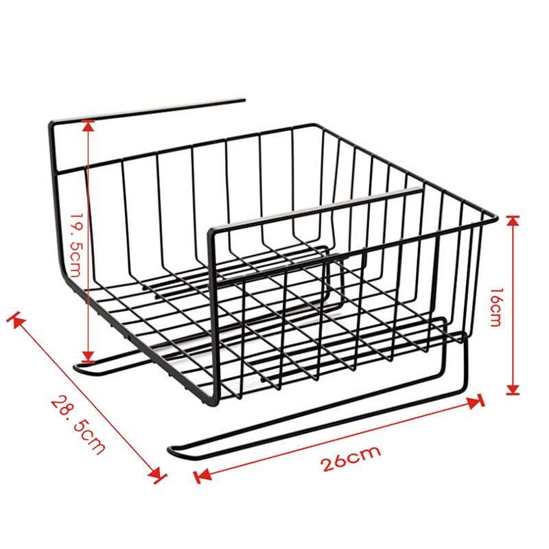 DHAO-2PCS Hanging Kitchen Baskets Under Cabinet Storage Organizer Rack