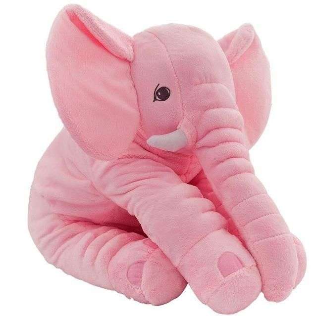 Stuffed Elephant Plush Pillow - Pink (DISPLAY MODEL)